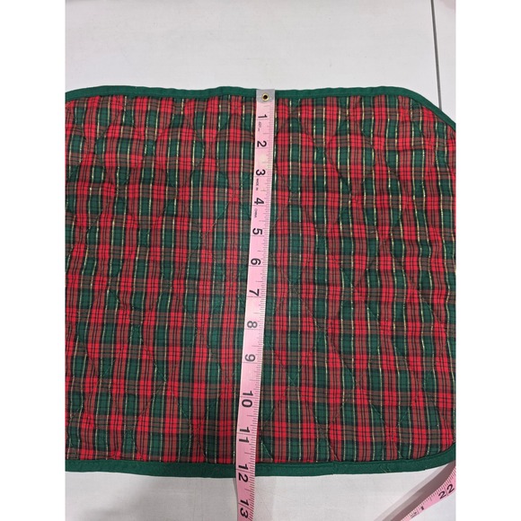 Vintage Christmas Place Mats Cloth Placemats Snowmen Holiday Table Linens Ribbon - Picture 3 of 16